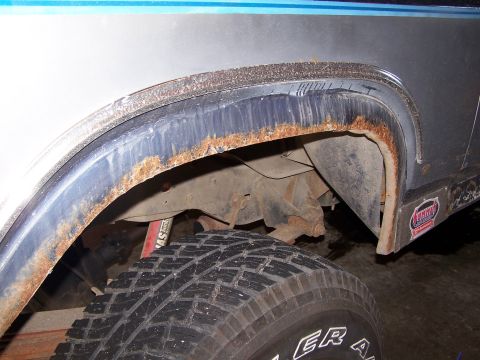 1986 Ford Bronco - Wheel wells - rusted