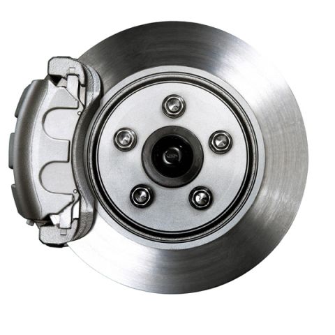 1993 Ford Taurus - Close-up view of a vehicle's brake rotor and caliper assembly against a white background.