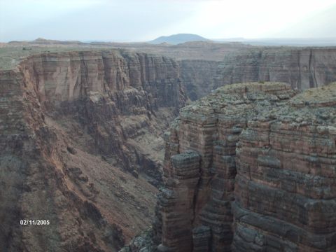 1995 Ford Probe - A wide view of a deep canyon with dramatic rock strata, captured on February 11, 2005.