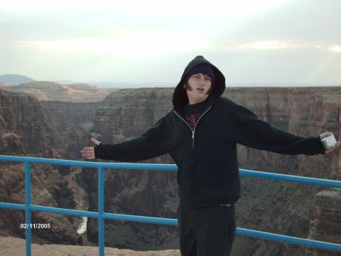1995 Ford Probe - A person poses for a photo at a scenic canyon overlook, with a date stamp visible in the corner.