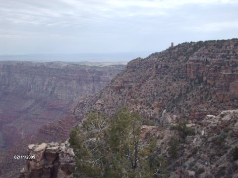 1995 Ford Probe - View of the Grand Canyon with a tower visible on a distant ridge.