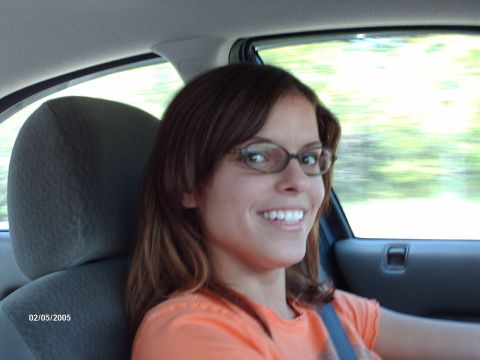 1995 Ford Probe - Sarah driving....scary at first but she did great. Drove the whole way without getting lost or a ticket
