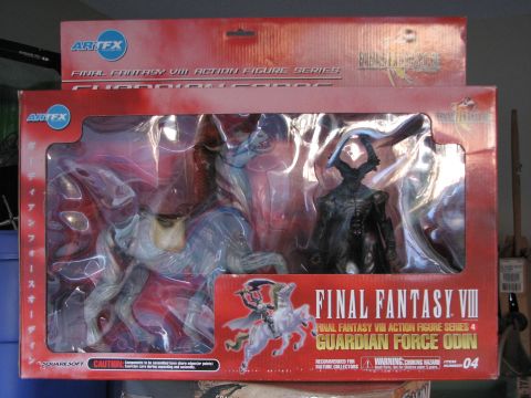 1991 Ford Bronco - Boxed action figures from Final Fantasy VIII are displayed, Guardian Force Odin.