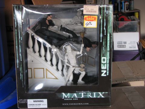 1991 Ford Bronco - A boxed action figure set from The Matrix movie franchise is displayed.