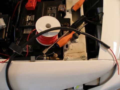2001 Ford Crown Victoria - I ran new wiring in a wire loom, wrapped up with electrical tape to ensure an OEM appearance.