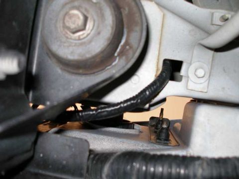 2001 Ford Crown Victoria - I ran the wiring under the fender and up in front of the radiator support.