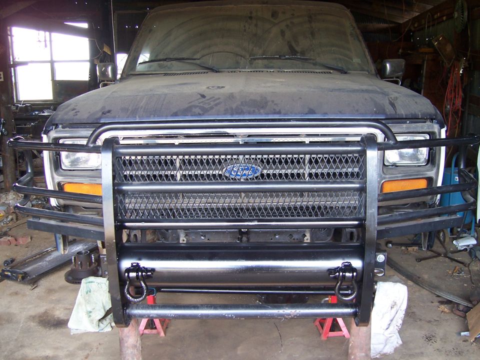 1983 Ford Bronco front view with brush guard