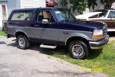 1996 Ford Bronco - my 94 after a wash & wax, Hate to say it, I sold her. She now lives up in Mich.