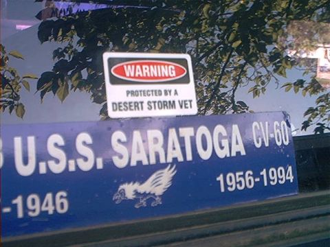 1987 Ford Bronco - favorite sticker on hte truck