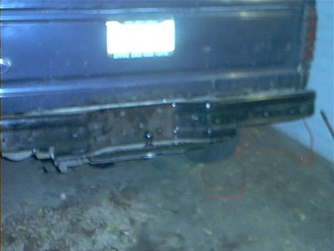 1987 Ford Bronco - bumper back on it is a tight fit butthe tailgate still comes down