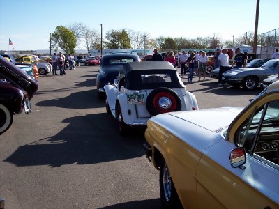 1972 Ford Ranchero - A gathering of vintage automobiles on display at an outdoor event.