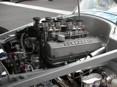 1992 Ford Crown Victoria - Custom engine "COBRA 460" valve covers and a quad carburetor setup.