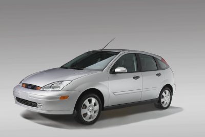 2002 Ford Focus - A silver 2002 Ford Focus hatchback is shown from the front three-quarter angle against a neutral background.