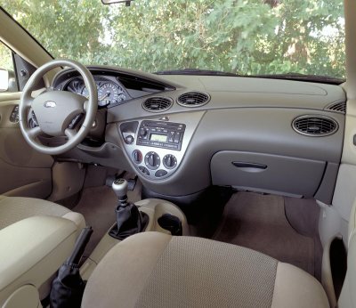 2002 Ford Focus - Interior view of a 2002 Ford Focus, highlighting the dashboard and controls.