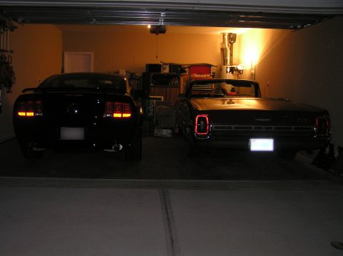 2007 Ford Mustang - The Mustang and the Galaxie share space in our tiny garage.