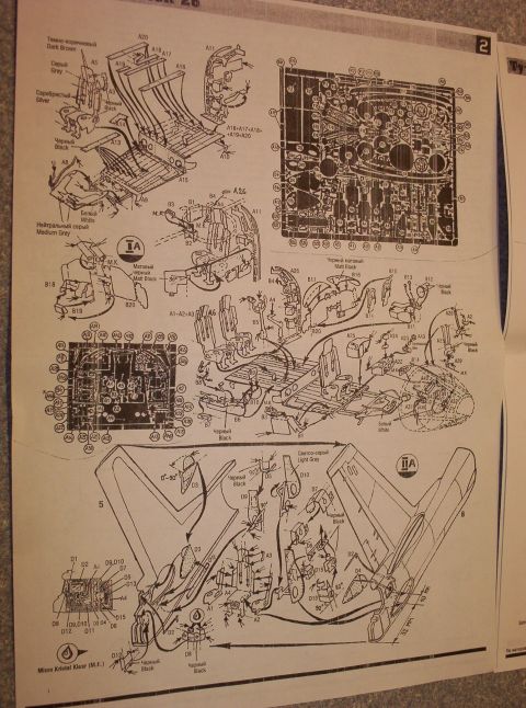 1998 Ford Crown Victoria - Exploded parts assembly instruction sheet for a scale model showing component breakdowns, part numbers and paint color callouts.
