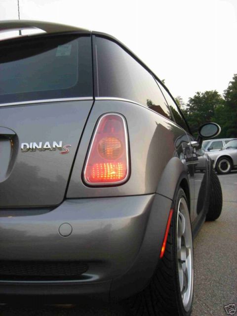2003 MINI Cooper - Rear view of a 2003 MINI Cooper showing the Dinan S badging and taillight.