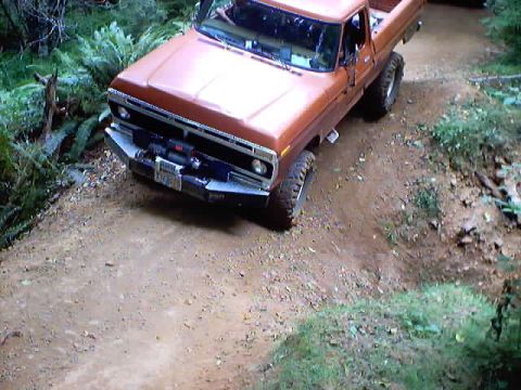 1976 Ford F-100 - Here is a narrow passage. I was told that only 3" of my right side tires where still on the ground.