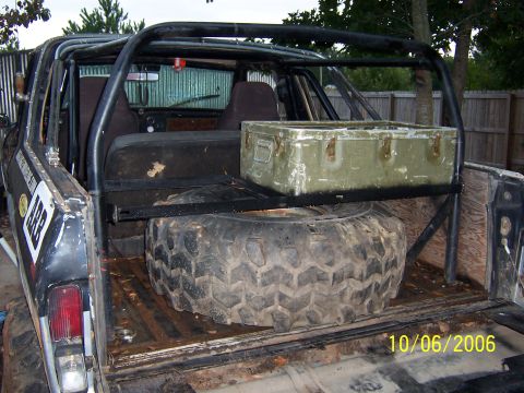 1978 Ford Bronco - Moved spare into back after dragging it on the ground a few times.