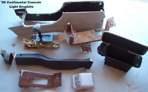 1994 Ford Crown Victoria - '96 Continental Console Disassembled & cleaned Light Graphite F60B-54044-D 34BDZUA8 CNSL FN74 ZUB GRAPHITE 206 0768 Prince Corp., Holland,…