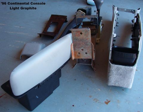 1994 Ford Crown Victoria - '96 Continental Console Disassembled & cleaned Light Graphite F60B-54044-D 34BDZUA8 CNSL FN74 ZUB GRAPHITE 206 0768 Prince Corp., Holland,…