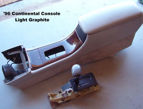 1994 Ford Crown Victoria - '96 Continental Console Disassembled & cleaned Light Graphite F60B-54044-D 34BDZUA8 CNSL FN74 ZUB GRAPHITE 206 0768 Prince Corp., Holland,…