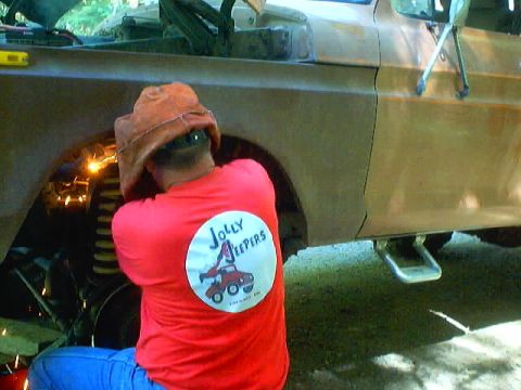 1976 Ford F-100 - Broke the Steering shaft. Luckily someone near by had an under hood welder.
