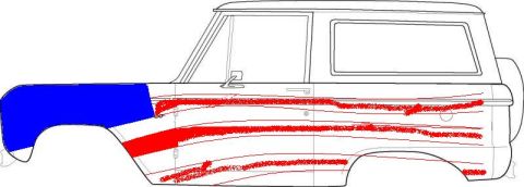 1966 Ford Bronco - was trying to get the paint to look closer to this by the show... (I have poor MS Paint skills)