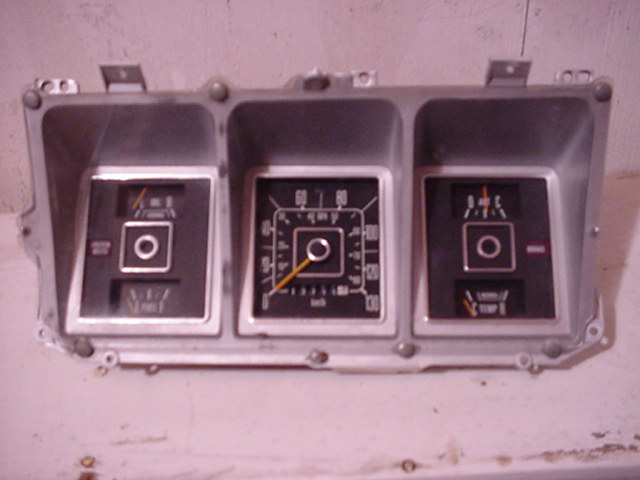 1979 Ford Bronco instrument cluster with speedometer and fuel gauges
