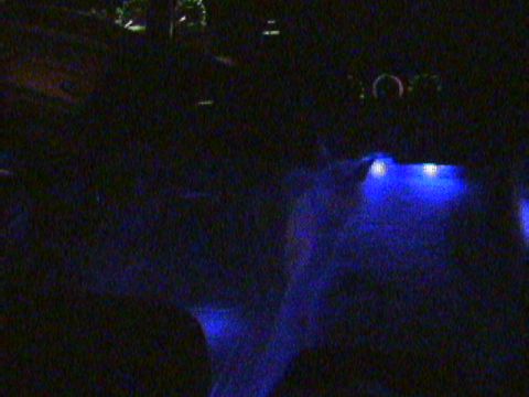 1994 Ford Bronco - Interior shot of a vehicle with blue ambient lighting.