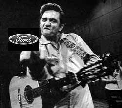 1979 Ford Bronco - Johnny Cash performs with his guitar, a superimposed Ford logo.