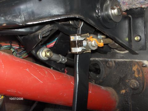 1966 Ford Fairlane - Here's a better view of the heim joint and rod that Bob fabricated.