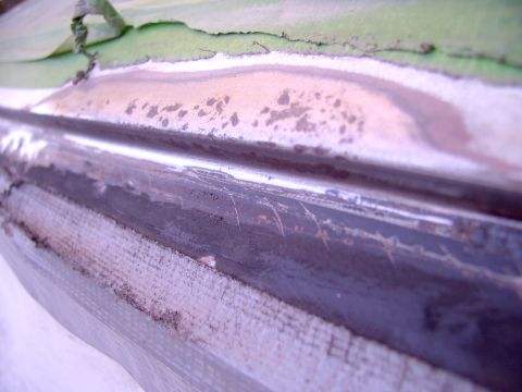 1990 Lincoln Town Car - Rust removal in progress