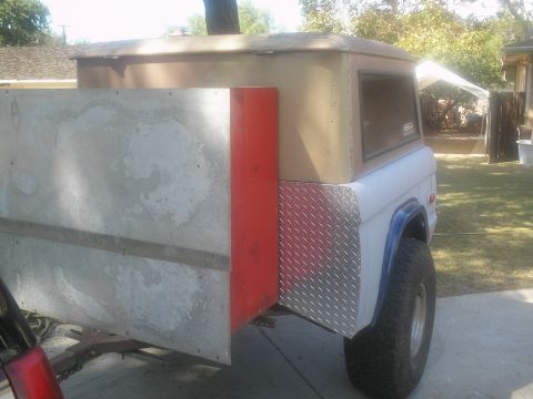 1966 Ford Bronco - temporary tongue box...adds cu.ft. for moving junk across country.