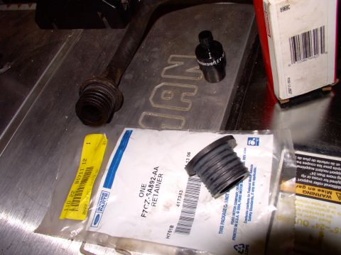 1990 Lincoln Town Car - There's the new Ford PCV valve grommet. Pricey, but the old one was incredibly brittle and kept coming out with the PCV.