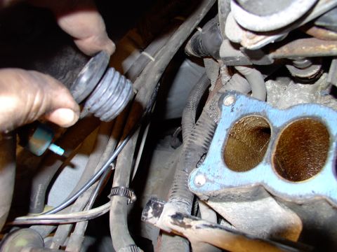 1990 Lincoln Town Car - New PCV valve grommet going in.