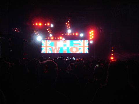 1994 Ford Bronco - The Who band logo displayed on a large screen during a concert performance.
