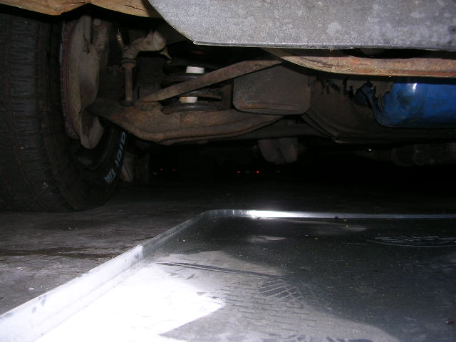 Driver side control arm. I think this one is bent.