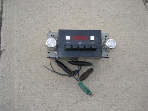 1979 Ford Bronco - This is a Ford car radio with a digital display and push buttons for clock and radio functions.