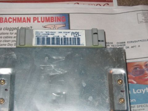 1991 Ford Bronco - This is a close-up of an engine control unit, not a 1991 Ford Bronco.