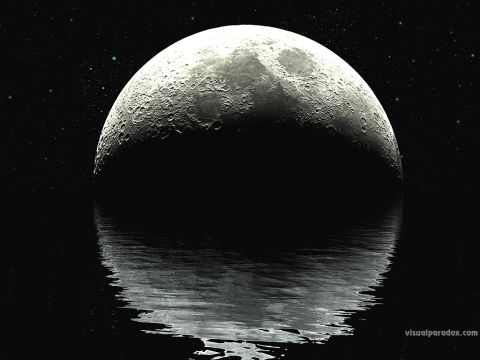 1993 Ford Bronco - The moon's reflection shimmers on the dark water under a starry sky.