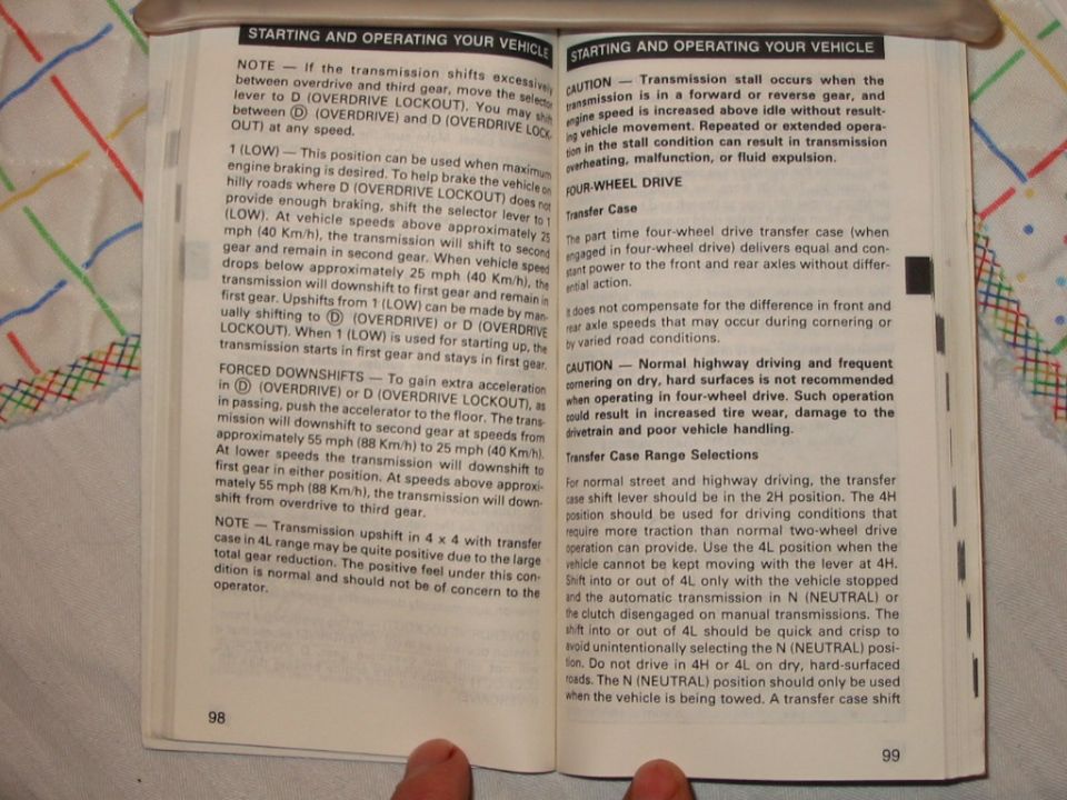 owners manual overdrive 2