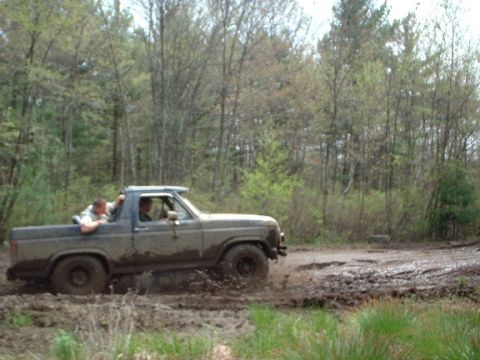 1978 Ford Bronco - Muddy trail driving in a 1978 Ford Bronco.