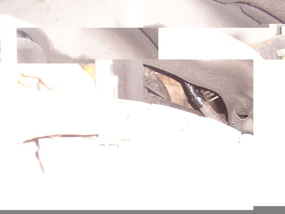 Close-up of wiring harness in a vehicle's engine bay