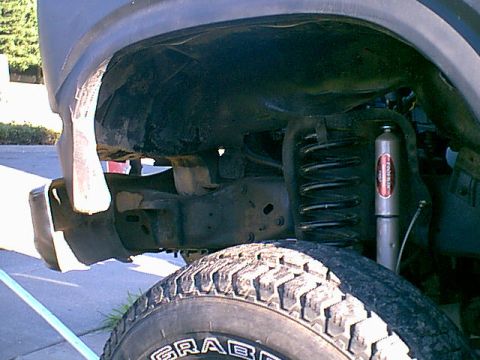 1983 Ford Bronco - Here is the front blocked up. the raditor support mount is different than all the other mounts. it bolt together. I cut the bolt head off a…