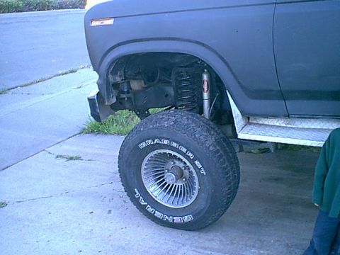 1983 Ford Bronco - Here is a shot with the driverside front. remember to replace all shims in the correct location. there are 5 mount each side.
