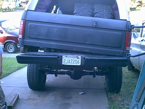 1983 Ford Bronco - Here is the rear end with the driverside done (my new to me 35" thornturds in the back).