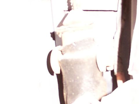 1988 Ford C-350 (Centurion Conversions) - Detail of a door lock mechanism, the specific vehicle it belongs to is not identifiable.