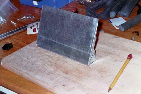 1994 Ford Bronco - rough switch panel, cut and bent from 16 gauge metal.