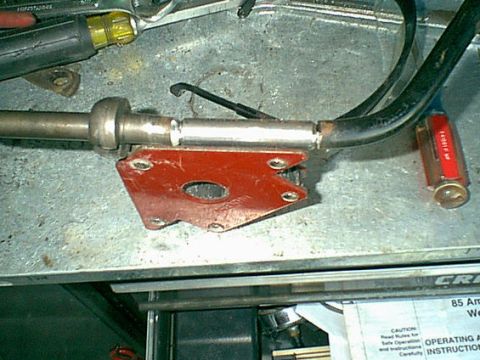 1983 Ford Bronco - I am new at welding so i thought i was good. but this job proved i was only ok. i cut the shifter and added 3" od spacer rod to it.